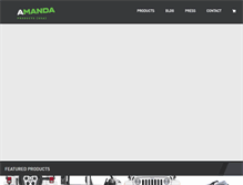 Tablet Screenshot of amandaproducts.com